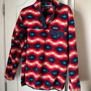 Patagonia Synchilla Red and Blue Fleece
